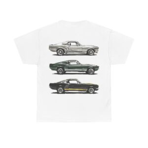 Vintage Muscle Cars Graphic Tee (Classic Mustang Trio)